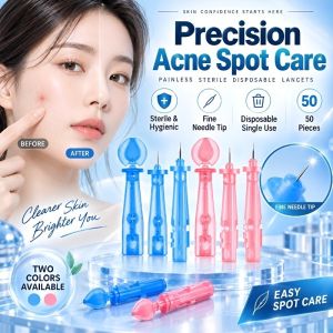 Painless Antibacterial Disposable Acne Needle Pimple Extractor Blackhead Remover Comedone Whitehead Blemish Removal Tool Face Nose Care