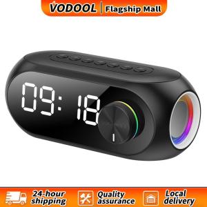 【Fast delivery】 Portable Bluetooth Speaker with Wireless Subwoofer FM Radio Alarm Clock Outdoor Sound System Waterproof Stereo Sound Box for Outdoor Use