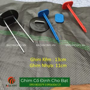 COMBO 10 Ghim Sắt Kem Ghim  màng phủ hoặc ghim bạt chống cỏ ghim dài 13cm