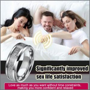 Shimmering Silk Texture Titanium Steel Ring for Men Fashionable and Sleek Finger Accessory