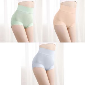 INTIMA 3PCS High Waist Panties for Women Plus Size Underwear Comfortable High Stretch Cotton Womens Shapewear Tummy Control Slimming Panties Seamless Briefs Antibacterial Crotch