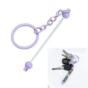 Thanh lịch 12 màu DIY hạt móc khóa mạnh mẽ 12 màu hạt Keychain độc đáo trống keyrings cho thủ công tự làm sáng tạo