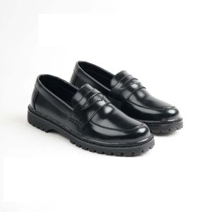 Moofeat Leyster - Sepatu Penny Loafers Pria Wanita Spanish Red