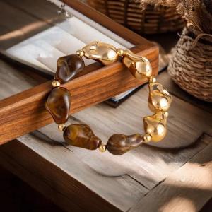 Hmeme Đơn Giản Baroque Không Thường Xuyên Nhựa Vòng Đeo Tay Bohemian Đầy Màu Sắc Hạt Vòng Đeo Tay Nối Bangle Hàng Ngày Quyến Rũ Đồ Trang Sức Phụ Kiện Quà Tặng