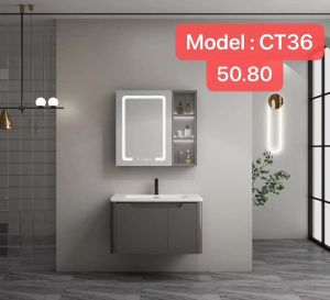 LIÊN HỆ FREESHIP Tủ chậu gương lavabo phòng tắm Gương Led cửa mở nhựa PVC đặc lõi cao cấp siêu bền đẹp kích thước mặt lavabo 50x80 cm