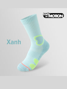 Tất Thể Thao Nữ Cổ Lửng Heartbeat - Vớ Chạy Bộ Tập Gym Cổ Cao Kháng Khuẩn Thoáng Khí Co Giãn Êm Ái - Lady In Motion