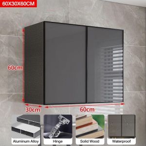 Global Aluminum Kitchen Cabinet Anti-termite Glass Door Hanging Cabinet Wall For Kitchen Storage Pantry/Dish Cabinet Spice Rack