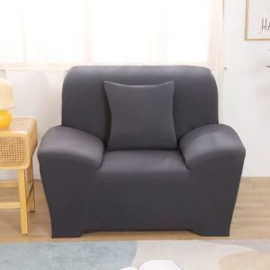 [PH STOCK&COD]Single Sofa Cover Solid Color Single Sofa Cover Stretchable Sofa Seat Cover 1 Seater Sofa Cover Armrest Chair Cover  Protector Home Decoration Display