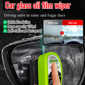 Green Oil Film Wipe Powerful Water Repellent Coating Auto Glass Cleaning Tool
