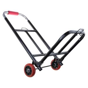 Space Saving Foldaway Utility Cart Easy to Store and Convenient Pull Wagon with Rubber Tires for Home and Travel Needs