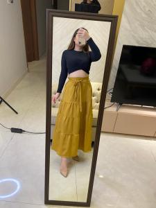 ( VM ) - Rok Fashion Polos Mekar Panjang / Rok Casual Style Moscrepe 533# Jessie Collection