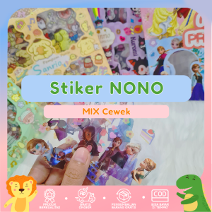 STIKER NONO MIX KARAKTER CEWEK [ ECER / LEMBAR ]