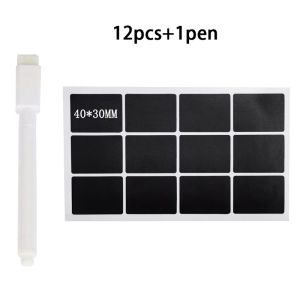 Maxcook Black Waterproof Label Sticker for Sealing Tank Milk Powder can Bottle Condiments Perfume Kitchen Spice Stickers with Marker Pen