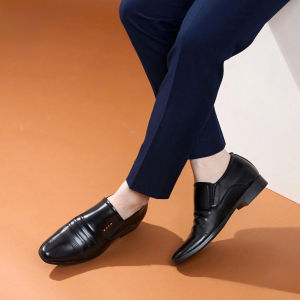 Giày tây nam trơn da mềm mũi nhọn thanh lịch phong cách thời trang có đế khâu sẵn size 39 đến size 44