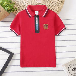 Boy T Shirt Kids Short-sleeved Summer Lapel Polo Shirt Cute Fashion Childrens Clothing Children Tops baby wear