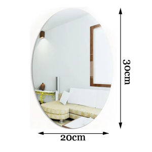 สติ๊กเกอร์ติดผนังกระจกอะครีลิกทรงกลม / สติ๊กเกอร์ติดผนังกระจกสะท้อนแสงแบบมีกาวในตัว / กระเบื้องกระจกความละเอียดสูงสำหรับห้องนอน ห้องนั่งเล่น