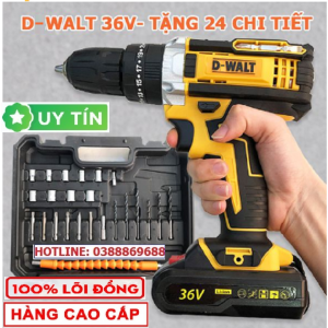 Máy khoan 36v tặng bộ phụ kiện 24 chi tiết 25 cấp trượt