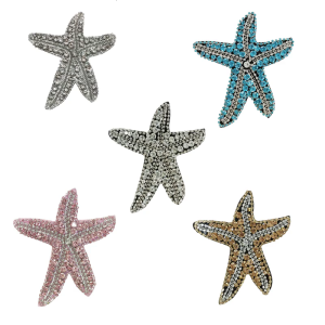 Creative Starfishes Brooches Fashion Clothing Patches Detachable Dress Ornament for Personality Apparels