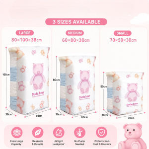BERMA BABY Vacuum Compression Bags No Pump  3D Thick Material  Airtight Leak Proof Reusable  Travel Luggage Home Closet  Mylar Bag