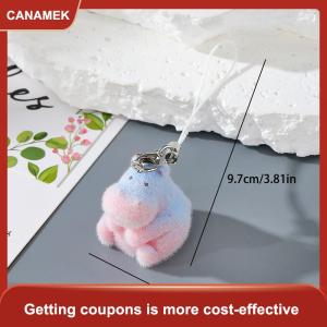 【CANAMEK】 Vui vẻ phim hoạt hình đổ xô móc khóa động vật điện thoại dây nhựa dễ thương hình lục giác HEDGEHOG hà mã Túi Tai nghe trường hợp Mặt dây chuyền cô gái Quà Tặng