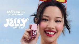 COVERGIRL Clean Fresh Jelly Water Tint Lip & Cheek Tint Transfer-Proof Hydrating - 50 Mulberry Melts (Mahogany)