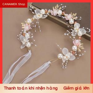 CS Cô Dâu ngọc trai tóc headdress Hoa Vòng hoa cô dâu Vòng hoa đầu Hoop headbands tóc đồ trang sức