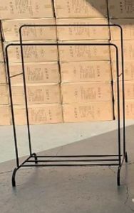 Rak Gantungan Baju Besi Stand Hanger Rak Gantung Double Stand Cloth Hanger Gawang Rak Jemuran Pakaian Portable Stand Hanger