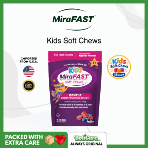 MiraFAST Kids Constipation Relief from MiraLAX - Soft Chews - Mixed Berry - 15 Count