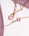 [Pre-Order] TALA by Kyla Locked in Love Necklace Bracelet Sold as Set Plus Gift Box Stainless Steel Hypoallergenic 18K Gold-Plated. 