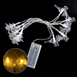 【Hibeautylife】Christmas Lights String Santa Claus Snowman Battery-operated Garland LED Christmas Decorative Light Party New Years Decor