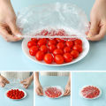 100 PIECES Disposable Plastic Film Bowl Cover Elastic Food Dust Plastic Wrap Cover Food Wrap Food Cover. 