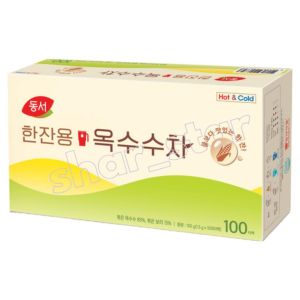 Dongsuh Single Cup Corn Tea Bags 100pcs (1.5g x 100) Roasted Corn Barley Blend Tea Instant Brew