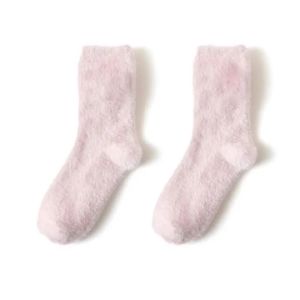 Tất ngủ ấm bằng nhung chồn phong cách nội thất phong cách cổ san hô lông cừu bằng vải nhung lông dày thu đông cho bé gái cho Nữ Vớ sàn Ống giữa dễ thương siêu mềm