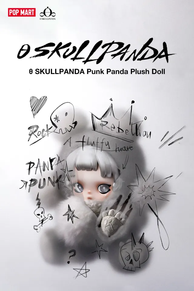POP MART θ SKULLPANDA Punk Panda Plush Doll | Lazada Singapore