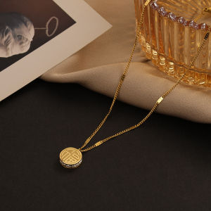 Kalung Titanium Wanita Fuyan Hoki Terbaru Kalung Titanium Anti Karat Tidak Luntur