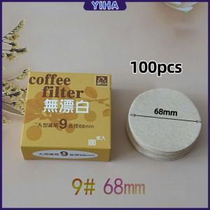 Yiha กระดาษกรอง กระดาษกรองกาแฟ กระดาษดริป สำหรับกาแฟดริป ชิ้นกระดาษกรองกาแฟสำหรับ กรวย 100แผ่น/1แพ็ค (สีน้ำตาล) Drip Coffee Paper Filter