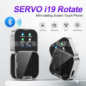 New SERVO i9 Rotate Touchscreen PhoneSmall Flip Foldable Pocket Feature Phone