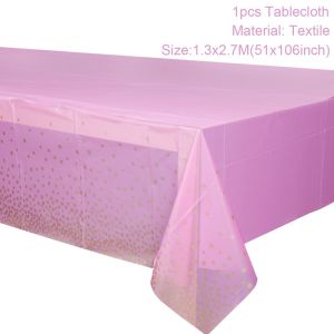 1.3×2.7m Plastic Tablecover Pink Blue White Black Tablecloth For Birthday Party Wedding Home Decors