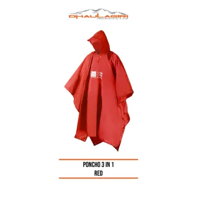 Dhaulagiri - Jas Hujan - Poncho 3 In 1 - Jas Hujan Ponco Bivac Flysheet Multifungsi UPF 30+ dan Waterproof 3000mm untuk Kegiatan Outdoor