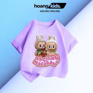 Áo thun LABUBU hoạt hình dễ thương size đại cộc tay bé gái từ 18-60kg hoangkids Thoải Mái Thoáng Khí