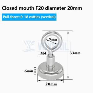 Super Strong Round Magnet Fishing Search And Salvage Neodymium Magnet  2kg To 55kg