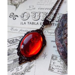 [haoh] Vampire Bat Necklace Blood Cameo Purple Gothic Jewelry Black Bat Witch Accessories Pagan Alternative Vintage Choker Man