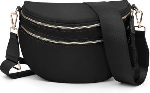 hibear  Plaid Waist Bag   Womens   Crossbody Bag   Nylon Crossbody Bag   Large Waist Bag   Checkered Wallet   Extra Large Casual Belt