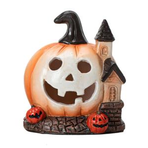 Halloween Pumpkin Decorations Halloween Pumpkin Figurines for Outdoor Indoor Home Table Decors Funny Pumpkin Ornament