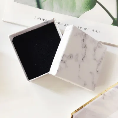 HIGH QUALITY Gift Box Bracelet Box Packaging Box Craft Paper Box Kotak Hadiah Kotak Wedding Birthday Box / Jewelry Gift Box 戒指盒cincin Marble INS Jewelry Box Pendants & Necklaces Stud Earrings Bracelet Jewelry Accessories Gift Box礼物盒