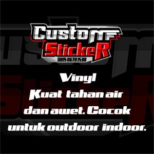 Custom Stiker Bebas Request Gratis Desain dan Cutting 100 Pcs Vinyl Hologram Glossy