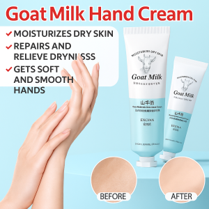 Goat Milk Hand Cream with Chamomile 24H Moisturizing for Cracked Skin Non Greasy Formula Fast Absorbing Dry Hand Rescue