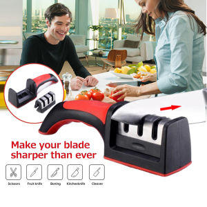 4 In 1 Knife and Scissors Sharpener Pengasah Pisau Pengasah Gunting  Kitchen Gadget Sharpening Artifact Kitchen Knife Sharpener 磨刀器磨剪刀器