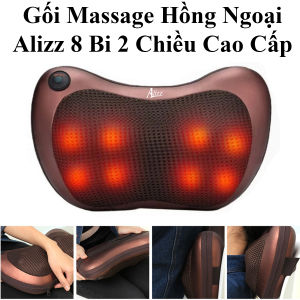 Gối Massage Hồng Ngoại Alizz-13590 8 Bi 2 Chiều Cao Cấp