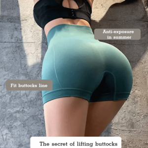 High Waist Sports Abdomen Yoga Short Pants Womens Quick Dry Fitness Safety Pants Tummy Control Hip Lifter Pants Shapewear